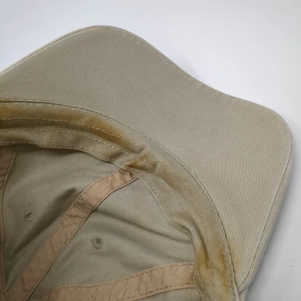 Adidas Baseball Cap Beige One Size Cotton Tonal Brim Logo Adjustable Strap Hat